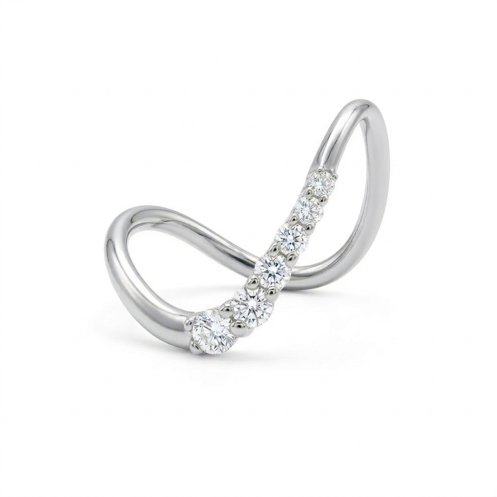 טבעת Infinite Flow – זרימה של אור וכסף 925 | Luka Jewelry