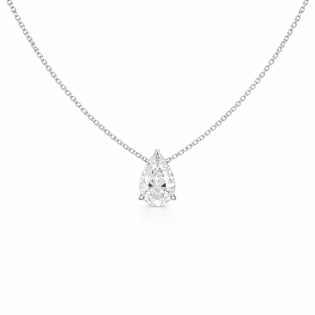 שרשרת Lumina – יהלום מעבדה חיתוך טיפה וכסף 925 | Luka Jewelry