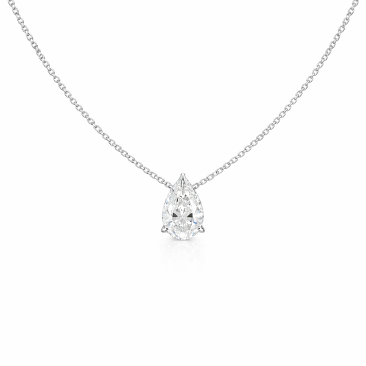 שרשרת Lumina – יהלום מעבדה חיתוך טיפה וכסף 925 | Luka Jewelry