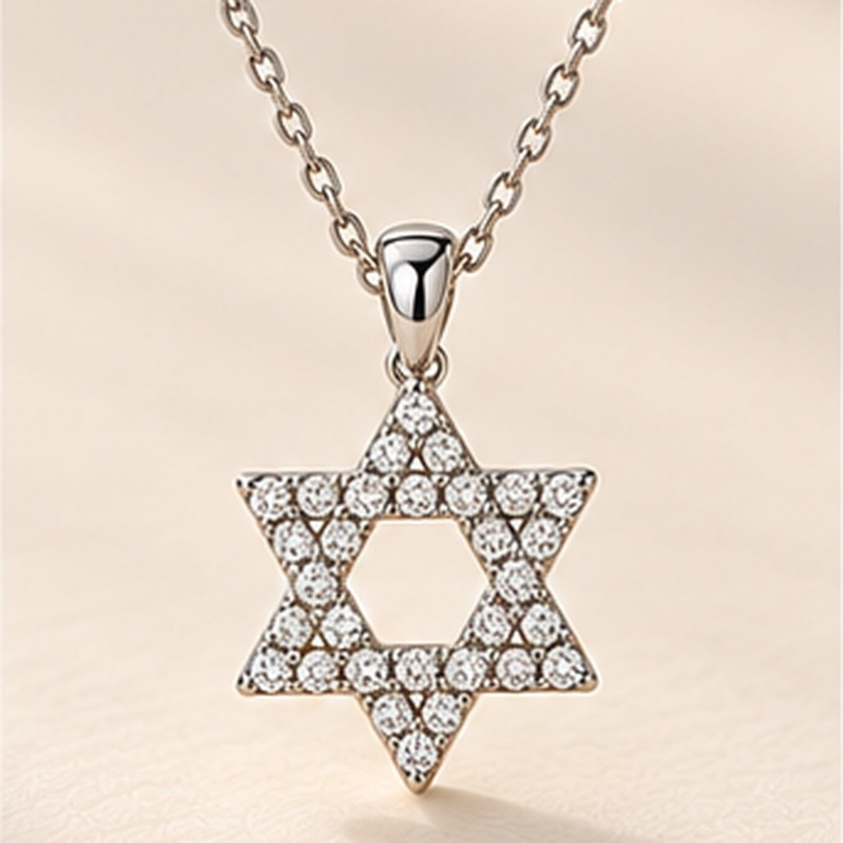 שרשרת Neta – מגן דוד משובץ יהלומי מעבדה