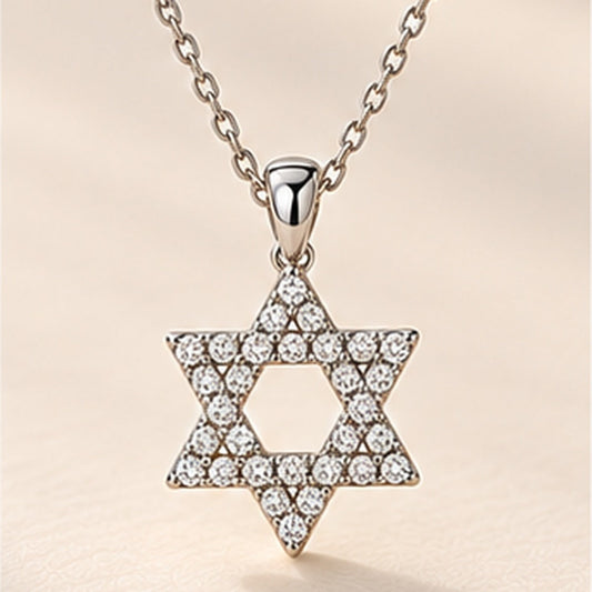 שרשרת Neta – מגן דוד משובץ יהלומי מעבדה